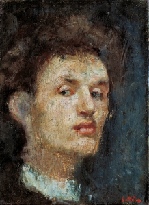 Self-portrait, 1886, Edvard Munch.  Oil on canvas. National Museum of Art, Architecture and Design, Oslo