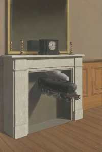La durée poignardée (Time Transfixed). 1938, René Magritte. Oil on canvas. The Art Institute of Chicago, Chicago.